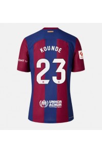 Barcelona Jules Kounde #23 Jalkapallovaatteet Naisten Kotipaita 2023-24 Lyhythihainen